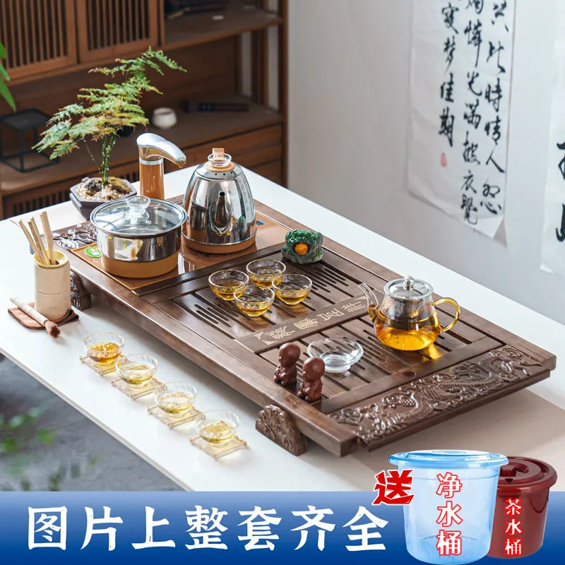 Kung Fu Ceremony Tea Tray Rectangle Drainage Pot Drip Accessories Luxury Tea Tray Hospitality Valet Bandejas Home Decorationgs - Kimlud