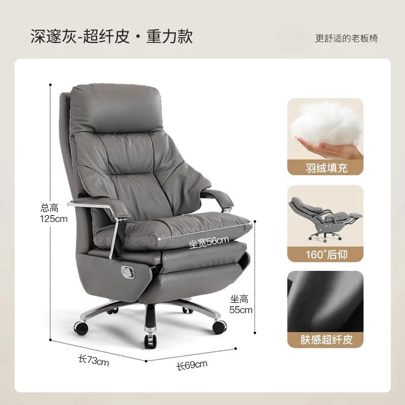 Aesthetics Massage Chair Swivel Lift Comfortable Office Nordic Design Rotating Chair Footrest Ergonomic Bureau Meuble...