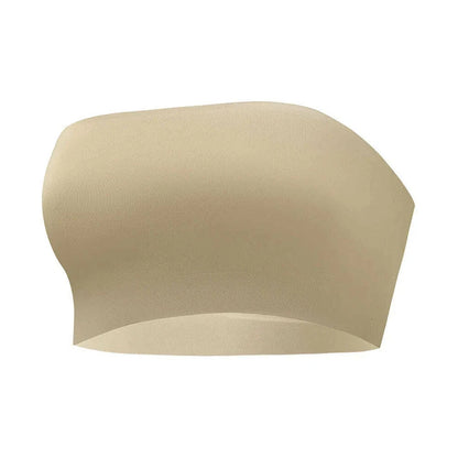 Varsbaby Women Tube Strapless Bra Chest Wrap Bandeau Unlined Seamless Breathable Comfortable Underwear Tops