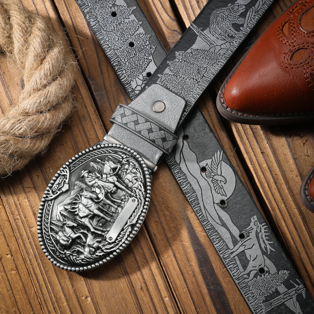 Vintage meets fashion! PU alloy buckle belt, suitable for both men and women, to create a personalized Western style |...