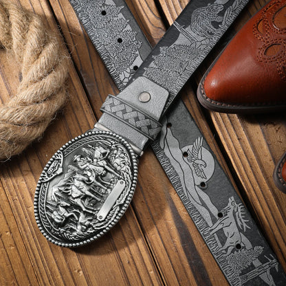 Vintage meets fashion! PU alloy buckle belt, suitable for both men and women, to create a personalized Western style |...