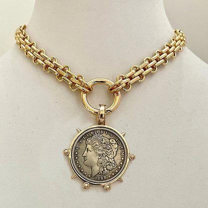 pearl Vintage horse coin Pendant Choker Clavicle Chain Necklace For Women Girl Punk Collares Aesthetic Jewelry Gifts |...
