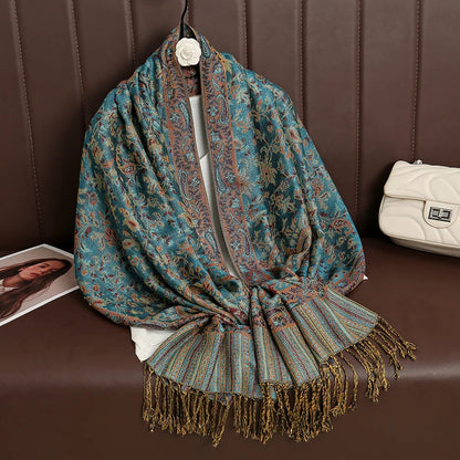 Luxury Brand Autumn Cashmere Pashmina Shawl Lady Wrap Warm Winter Scarves Design Print Female Foulard Cotton Stoles...