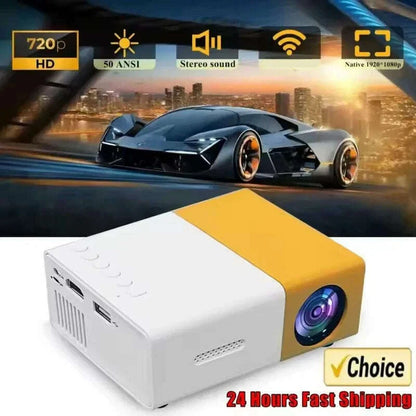 YG300 LED Outdoor Mini HD 1080P Mobile Projector YG300 USB Children's Projector Ultra-clear Mini Portable Mini Projector