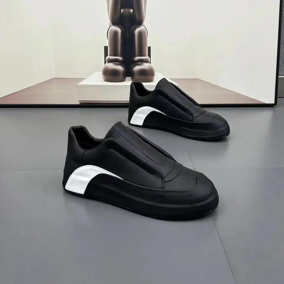 Sneaker Casual Men Designer Cover Bottom Board Shoe Fashion Microfiber Leather/Mesh Breathable Increased Internal Platform Shoes