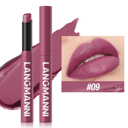 12 Color Matte Lipstick Pencil Waterproof Long Lasting Non-Stick Cup Lip Stain Tint Cosmetic Nude Lipstick Pen Makeup Maquillage