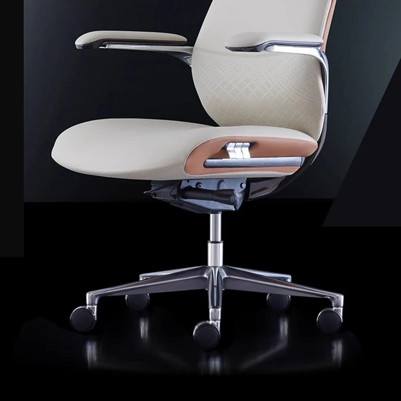 Luxury Leather Office Chairs Design Back Support Disain Ergonomic Office Chairs Floor Swivel Cadeiras De Escritorios...