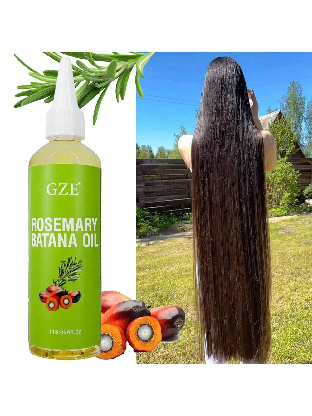 GZE Rosemary Oil Batana Oil Hair Oil Deep Conditioning Used For Scalp Hair Frizzy Damaged Care, Repair Damaged Hair
