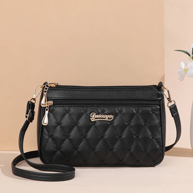 Embroidery Messenger Bags Women Leather Handbags Bags for Women Sac a Main Ladies hair ball Hand Bag - Kimlud