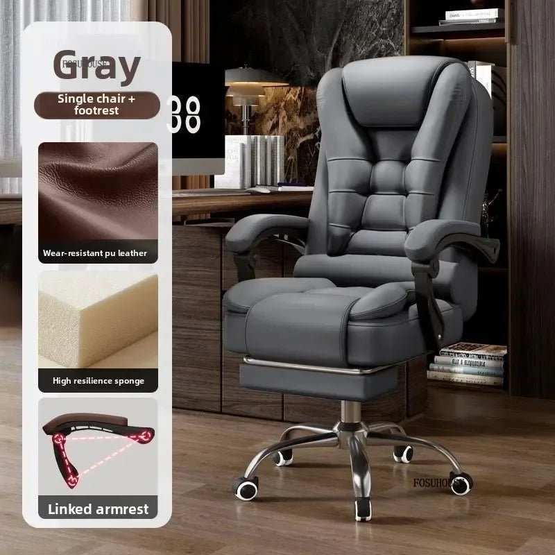 European Style Computer Office Chairs Home Reclining Backrest Adjustable Ergonomic Lift Swivel Chair Modern Office Boss...