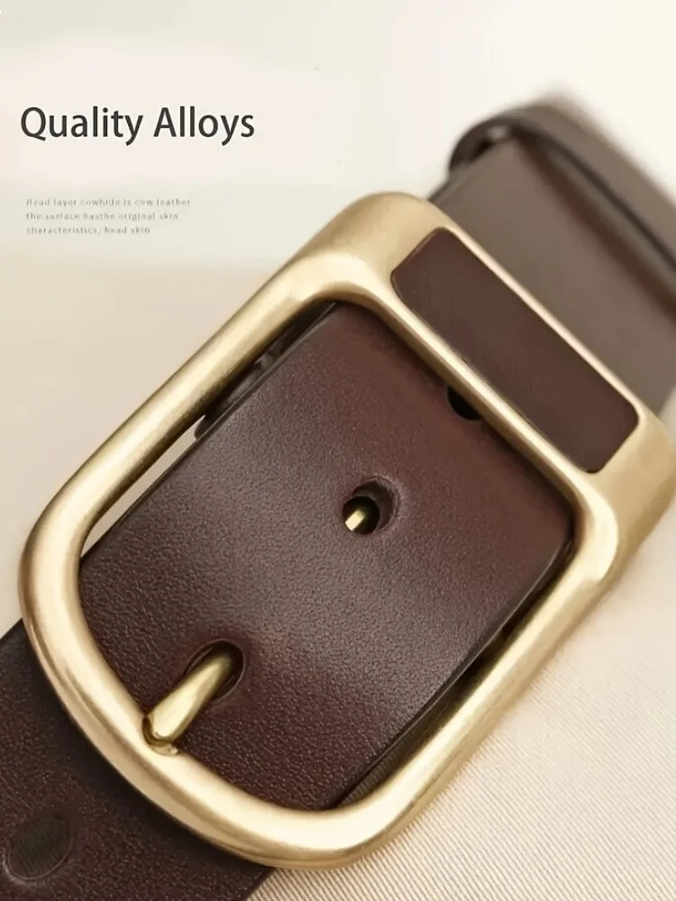 Men's Trendy Casual Belt For Men Coboy Style Belts Pin Buckle Belt Jeans Retro Belt Business Casual Belt | Kimlud Mid...