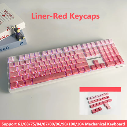 2026 New Cherry Height Keycap Side Print Dual Injection Character Full Set of OEM Keycaps suitable for Mechanical Keyboard
