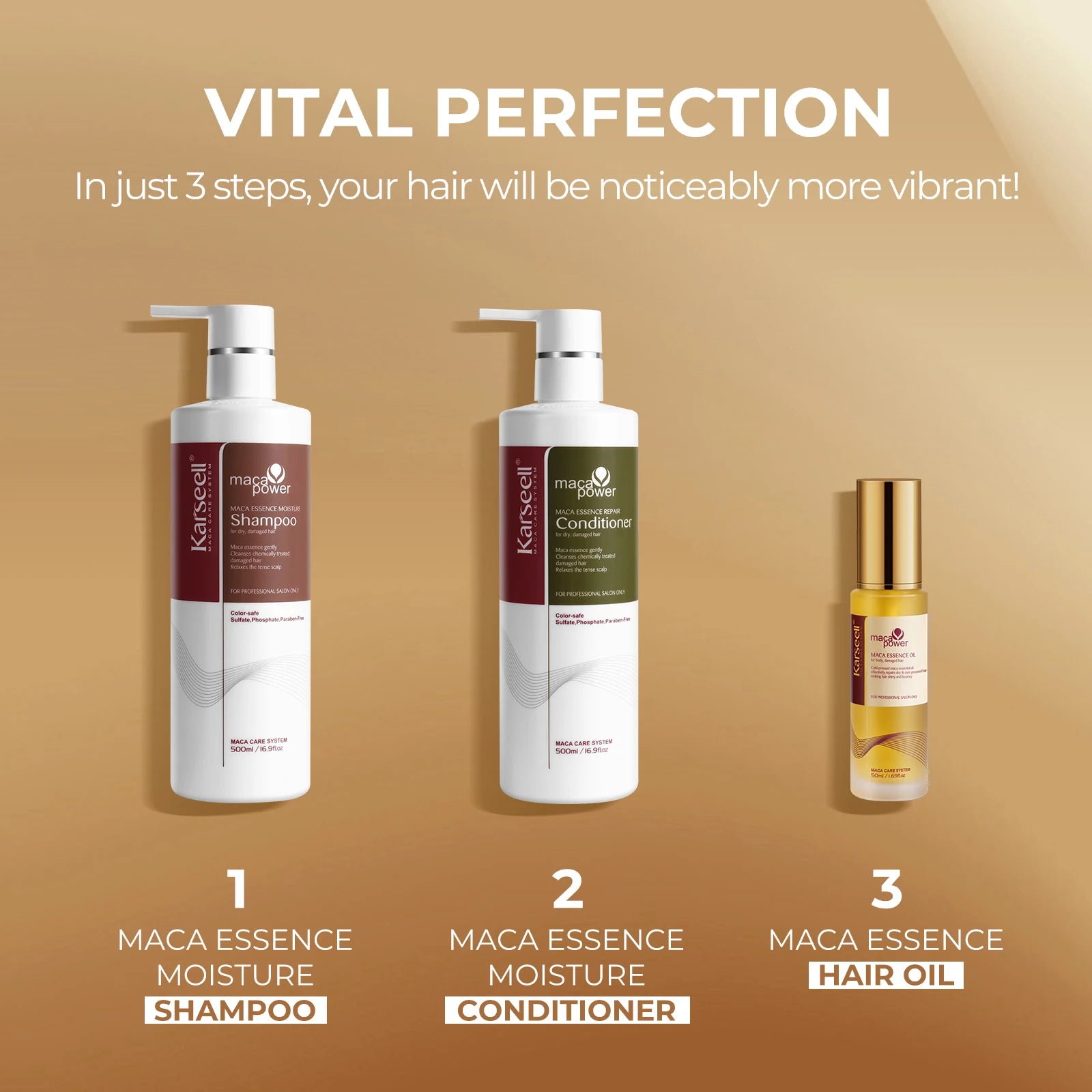 Karseell Collagen Cabello Argan Hair oil Shampoo and Conditioner Hair Care Product Series for Dry Damaged Hair All Hair...