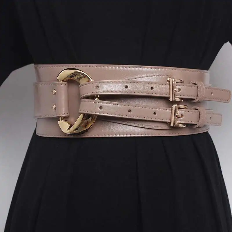 LANMREM Fashion PU Leather Belt Irregular Cowhide Waist Women's Decorative Suit Dress Sweater Waist Belts 2025 New...
