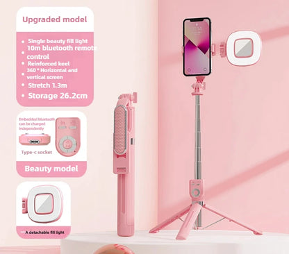 P87-TC selfie stick tripod 360 °/180 ° rotating selfie stick phone holder, with wireless Bluetooth remote control expandable