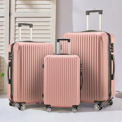 20 24 28 Inch Set 3 Piece Boarding Travel Travel Essentials Unisex ABS PC Trolley Case Luggage