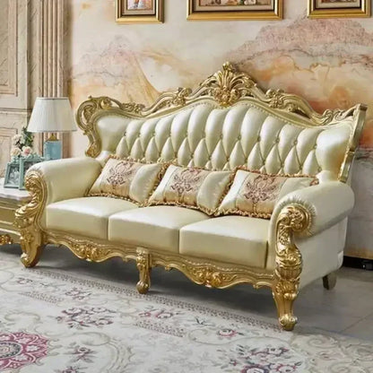 Large Filler Golden Sofas Wood Design Reclining Designer Luxury Couch Lounges Modular Nordic Canape Salon Furniture Home - Kimlud