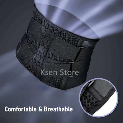 Adjustable Waist Support Lumbar Back Belt Lower Back Brace for Back Pain Relief Lumbar Spine Strap with 10 Stays Waist Protector