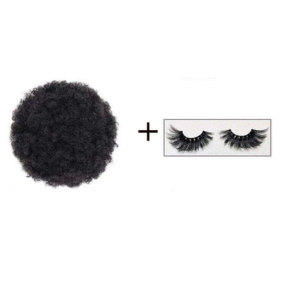 Afro Kinky Pony Tail Clip In on African Synthetic Hair Afro Puff Chignon Hairpiece For Women Drawstring Ponytail Kinky