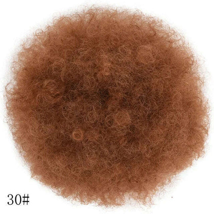 Afro Kinky Pony Tail Clip In on African Synthetic Hair Afro Puff Chignon Hairpiece For Women Drawstring Ponytail Kinky