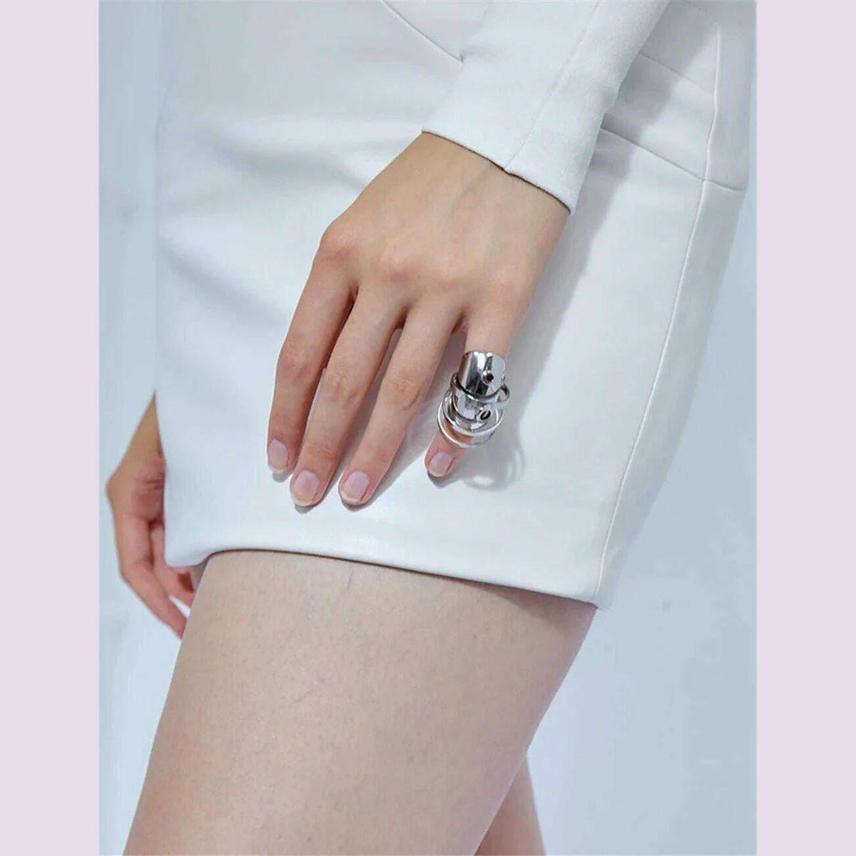 Alien Cyberpunk Transparent Zircon Metal Ear Hook for women men unisex Punk Ear bone clip Streetwear Accessory HUANZHI 2023 New