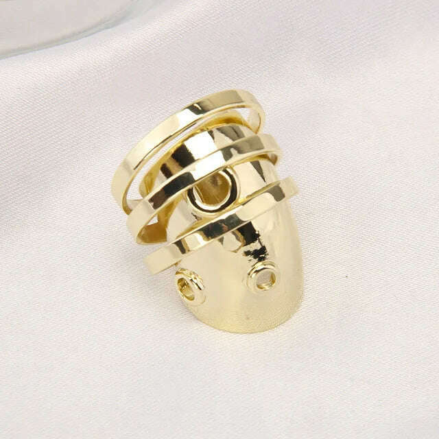 Alien Cyberpunk Transparent Zircon Metal Ear Hook for women men unisex Punk Ear bone clip Streetwear Accessory HUANZHI 2023 New