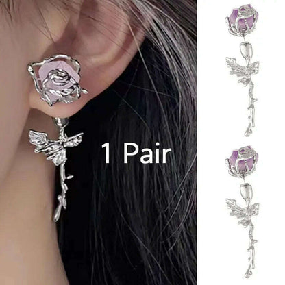 Alien Cyberpunk Transparent Zircon Metal Ear Hook for women men unisex Punk Ear bone clip Streetwear Accessory HUANZHI 2023 New