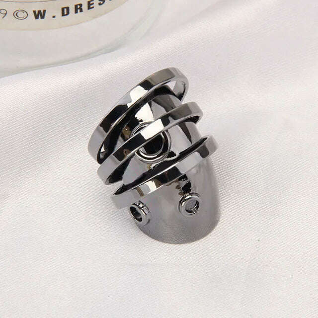 Alien Cyberpunk Transparent Zircon Metal Ear Hook for women men unisex Punk Ear bone clip Streetwear Accessory HUANZHI 2023 New
