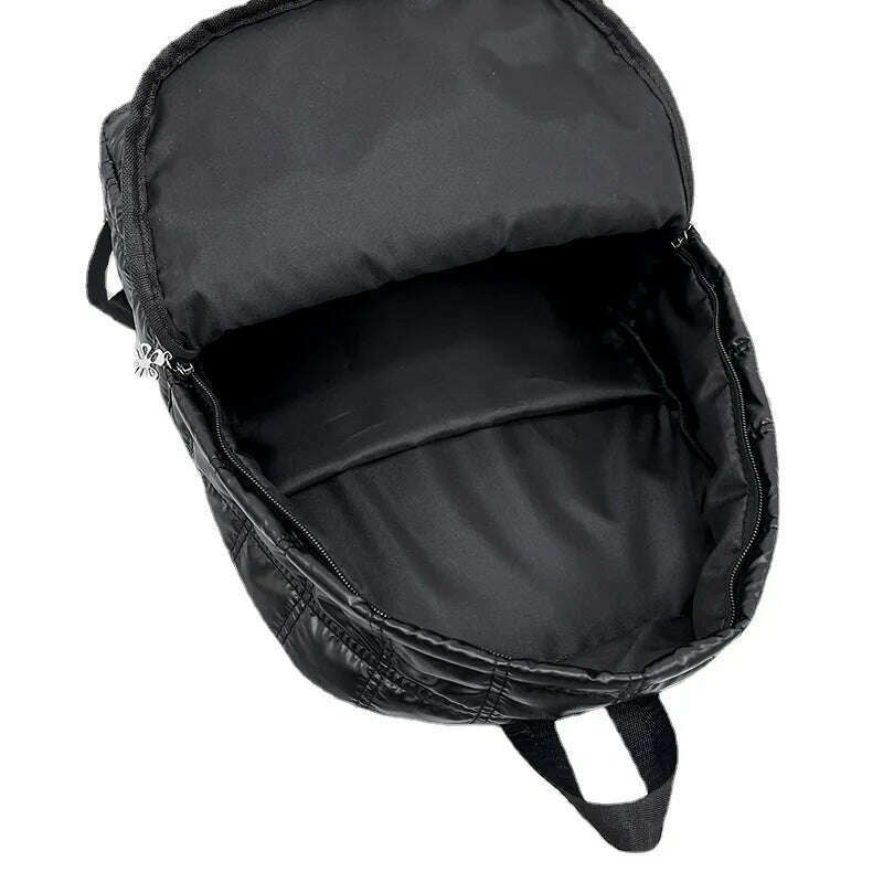 Backpack Women's New Korean Fashion Space Cotton Backpack Diamond Designer Thread Shoulder Bag Large Capacity Down School Bag