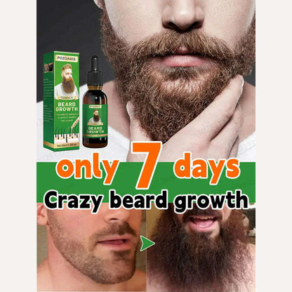 Beard Growth Serum quickly thickens and softens beards for longer, fuller beards