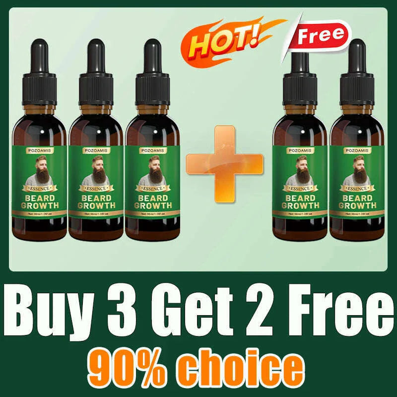 Beard Growth Serum quickly thickens and softens beards for longer, fuller beards