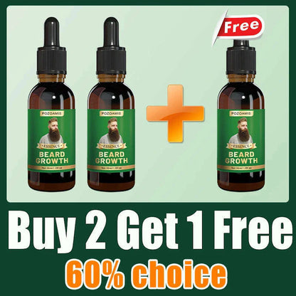 Beard Growth Serum quickly thickens and softens beards for longer, fuller beards