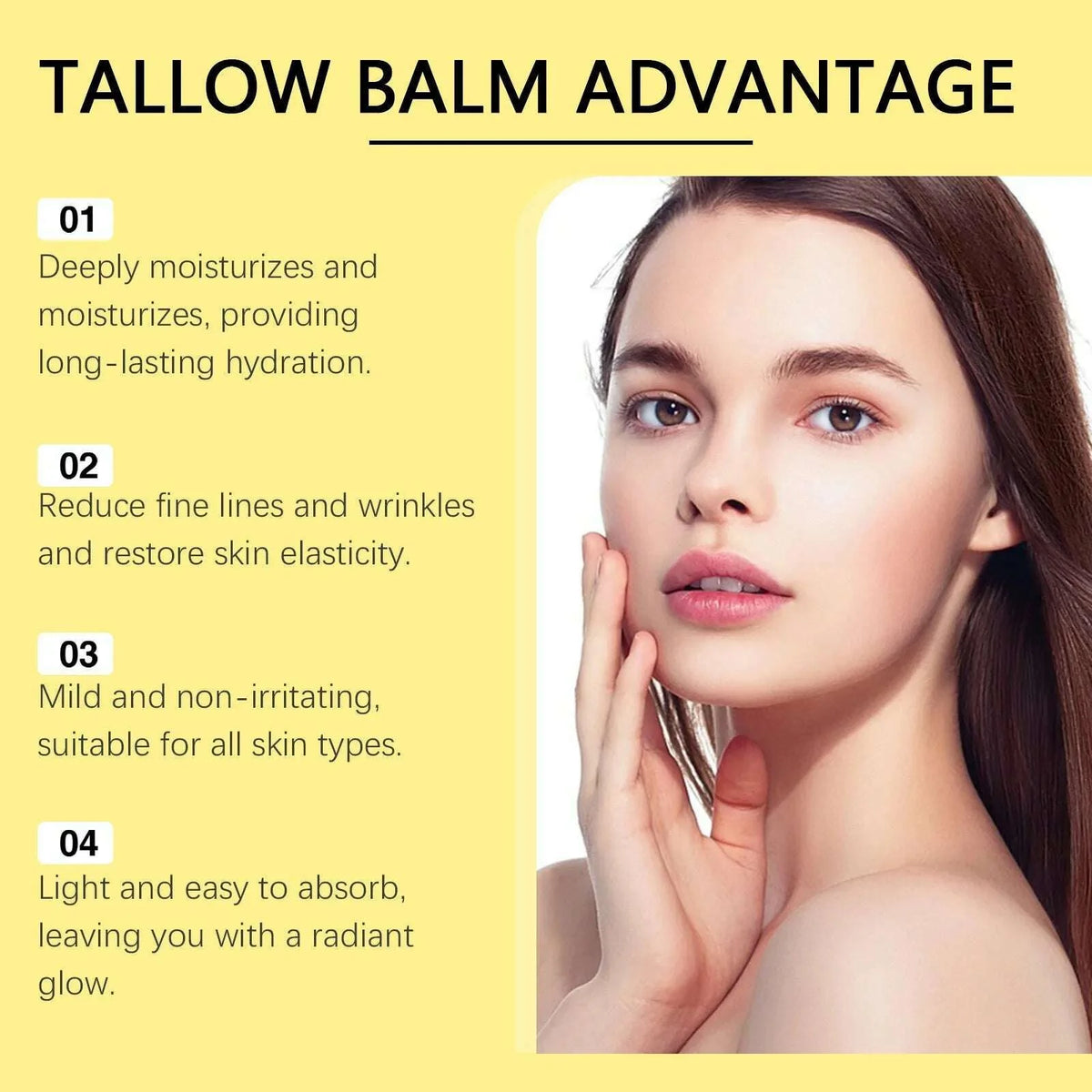 Beef Tallow Balm, Beef Tallow Cream For Skin Care, Wrinkle Tallow Balm, Grass Fed Tallow  Wild Honey, Face And Body Moisturizer