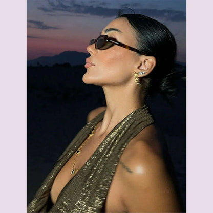 Bling Glitter Women Halter Maxi Dress Sexy V Neck Backless Lady Long Dresses Party Evening Birthday Clothes Elegant Prom Vestido