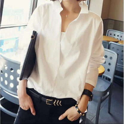 Blouse Women Shirt Women's Top Sexy Backless Lace Loose Large Size White Shirt Blusas Ropa De Mujer