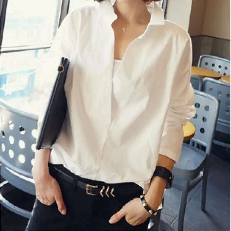 Blouse Women Shirt Women's Top Sexy Backless Lace Loose Large Size White Shirt Blusas Ropa De Mujer