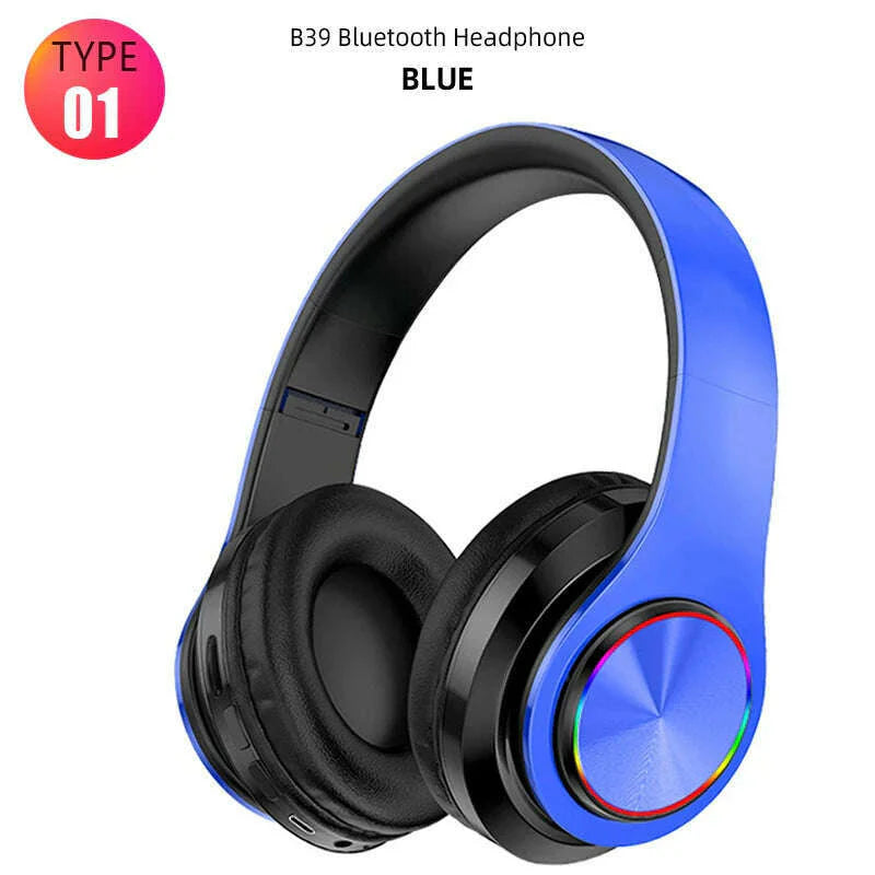 Bluetooth Headset Wireless Headphones Foldable HiFi Stereo Earphone With Mic Support SD Card For Xiaomi 10 9 Huawei P30 Phone