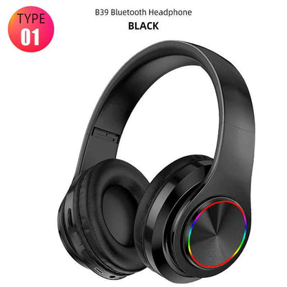 Bluetooth Headset Wireless Headphones Foldable HiFi Stereo Earphone With Mic Support SD Card For Xiaomi 10 9 Huawei P30 Phone