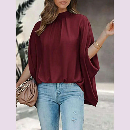 Boho Women's Blouse Elegant Short Sleeve Loose Fashion O-neck White Femme Top Casual Chiffon Blouses For Women 2023 New Summer