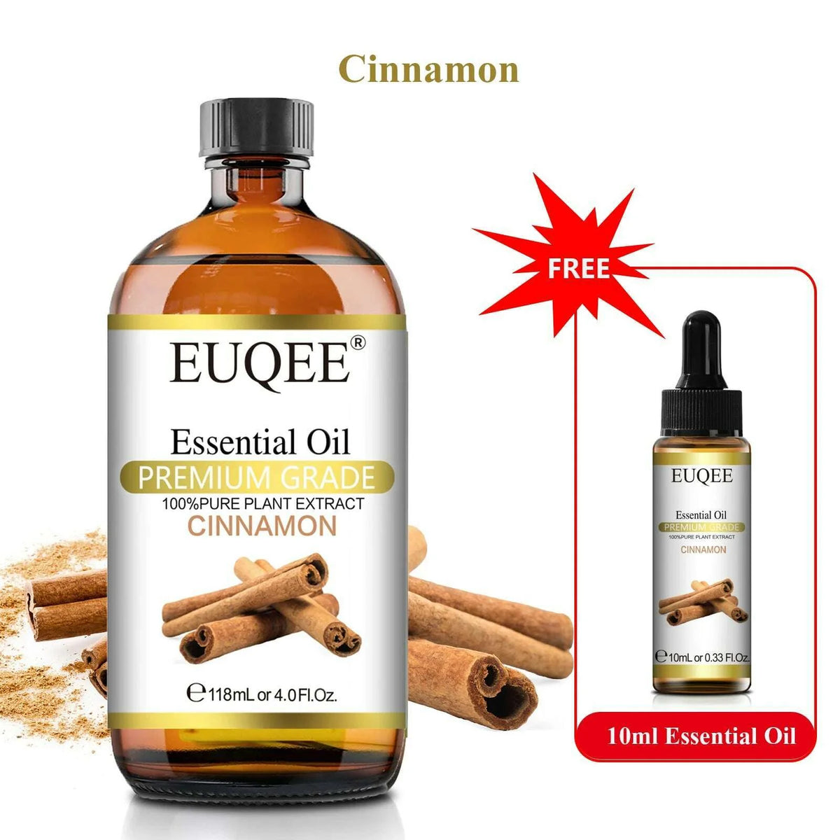 Buy 118ml Essential Oil Get 10ml Free 100% Pure and Natural Essential Oil with Dropper for Aromatherapy Diffuser Massage DIY