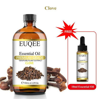 Buy 118ml Essential Oil Get 10ml Free 100% Pure and Natural Essential Oil with Dropper for Aromatherapy Diffuser Massage DIY