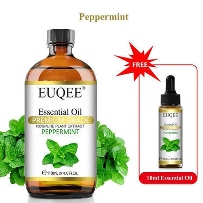 Buy 118ml Essential Oil Get 10ml Free 100% Pure and Natural Essential Oil with Dropper for Aromatherapy Diffuser Massage DIY