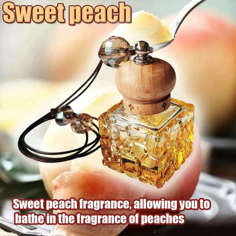 Car Perfume Honey peach hang perfume Interior Women Air Freshener Men`s perfumes Auto Accessories 10ML Liquid Flavoring for Cars