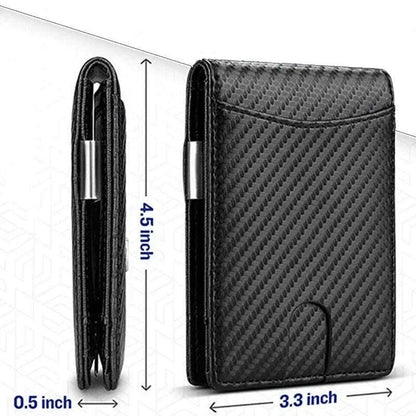 Carbon Fiber Card Holder Wallets Men Slim RFID Wallet Male Purse Minimalist Black Wallet with Coin Pocket Wallet for Men Choice