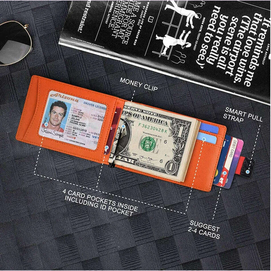 Carbon Fiber Rfid Men Wallets Money Bag Slim Thin Card Man Wallet Luxury Male Small Short Purse Bi-fold Vallet Billfold