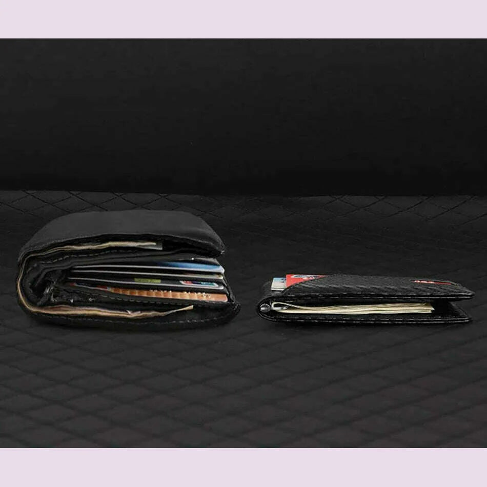 Carbon Fiber Rfid Men Wallets Money Bag Slim Thin Card Man Wallet Luxury Male Small Short Purse Bi-fold Vallet Billfold