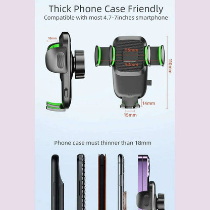 Cell Phone Holder Car, Windshield/Dashboard/Window Car Phone Holder Mount, Suction Cup Phone Mount for Car Truck Compatible