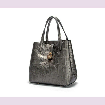 CHCH Women's Tote Bag New Steel Embossed Handheld Bun Mother Shopping Bag