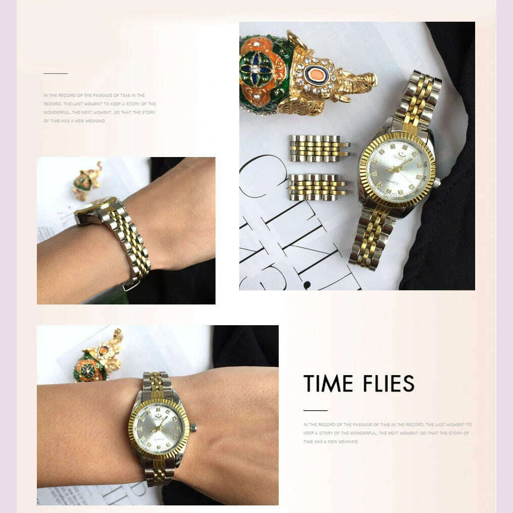 CHENXI Women Quartz Watch Golden & Silver Classic Female Elegant Clock Watches Luxury Gift Ladies Waterproof Wristwatch