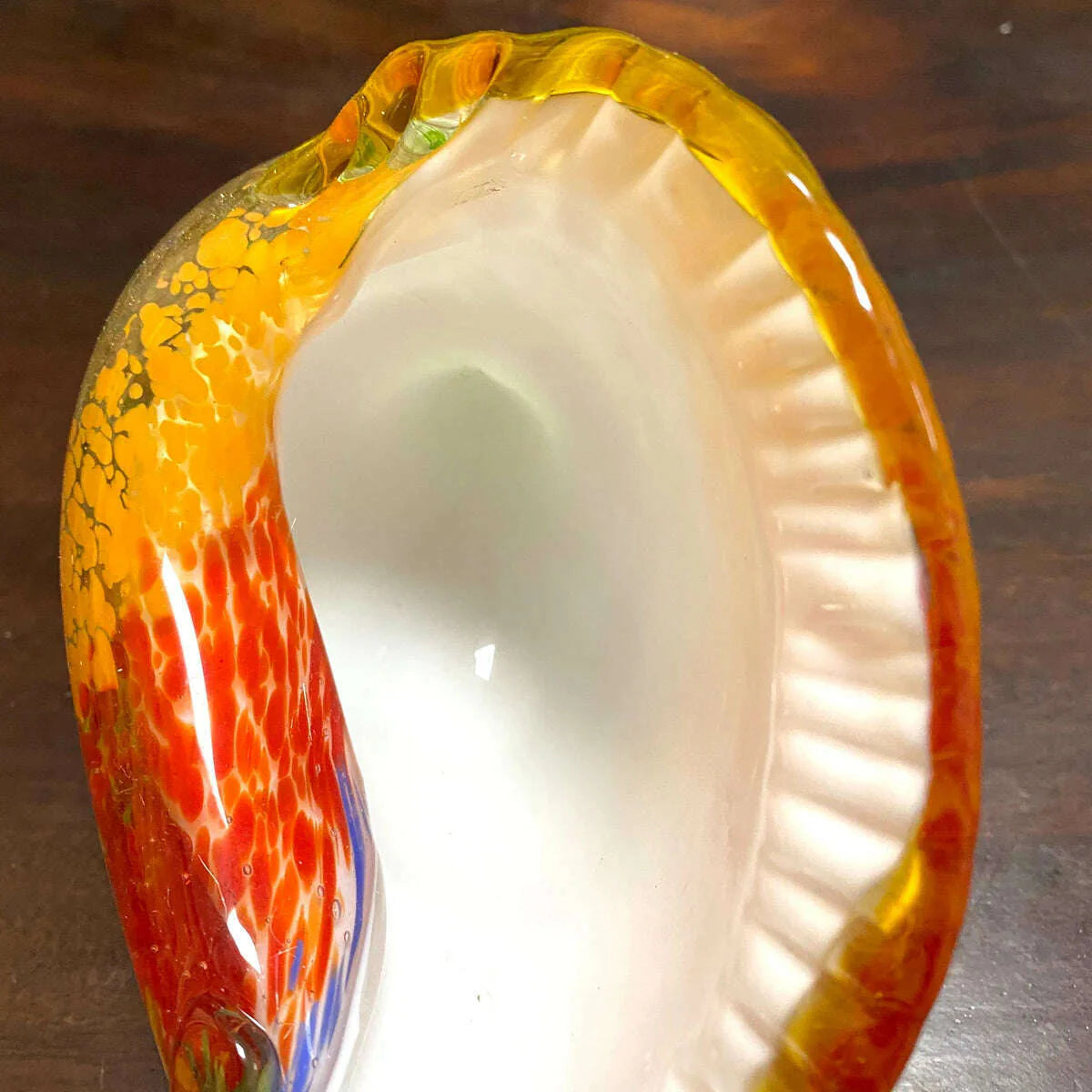 Christmas Gift Hand Blown Glass Seashell Conch Figurines Sculpture Fish Tank Table Decor Ocean Multicolor Nautical